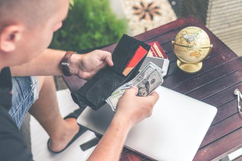 guy appraising his financial outlook 